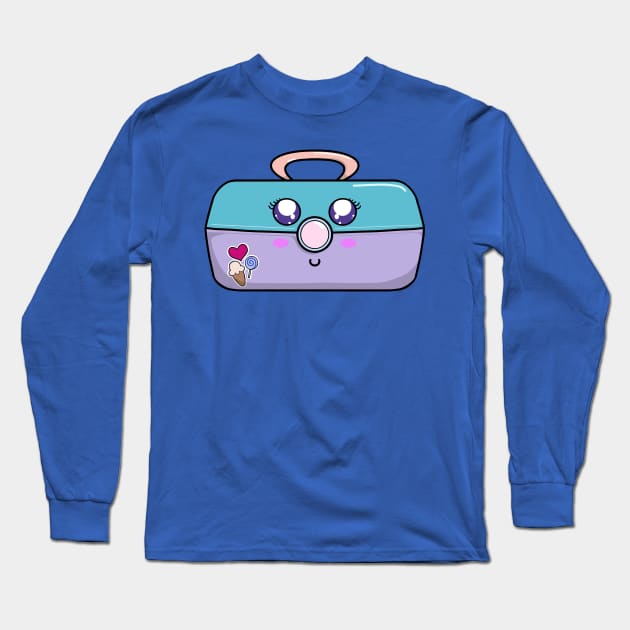 90's Kawaii Makeup Case Long Sleeve T-Shirt by Nirelle